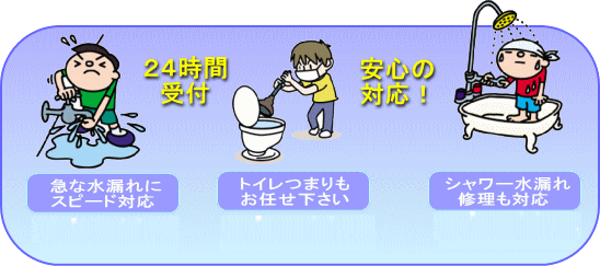 兵庫　伊丹市トイレつまり　水漏れ　シャワー交換　安心の24時間対応